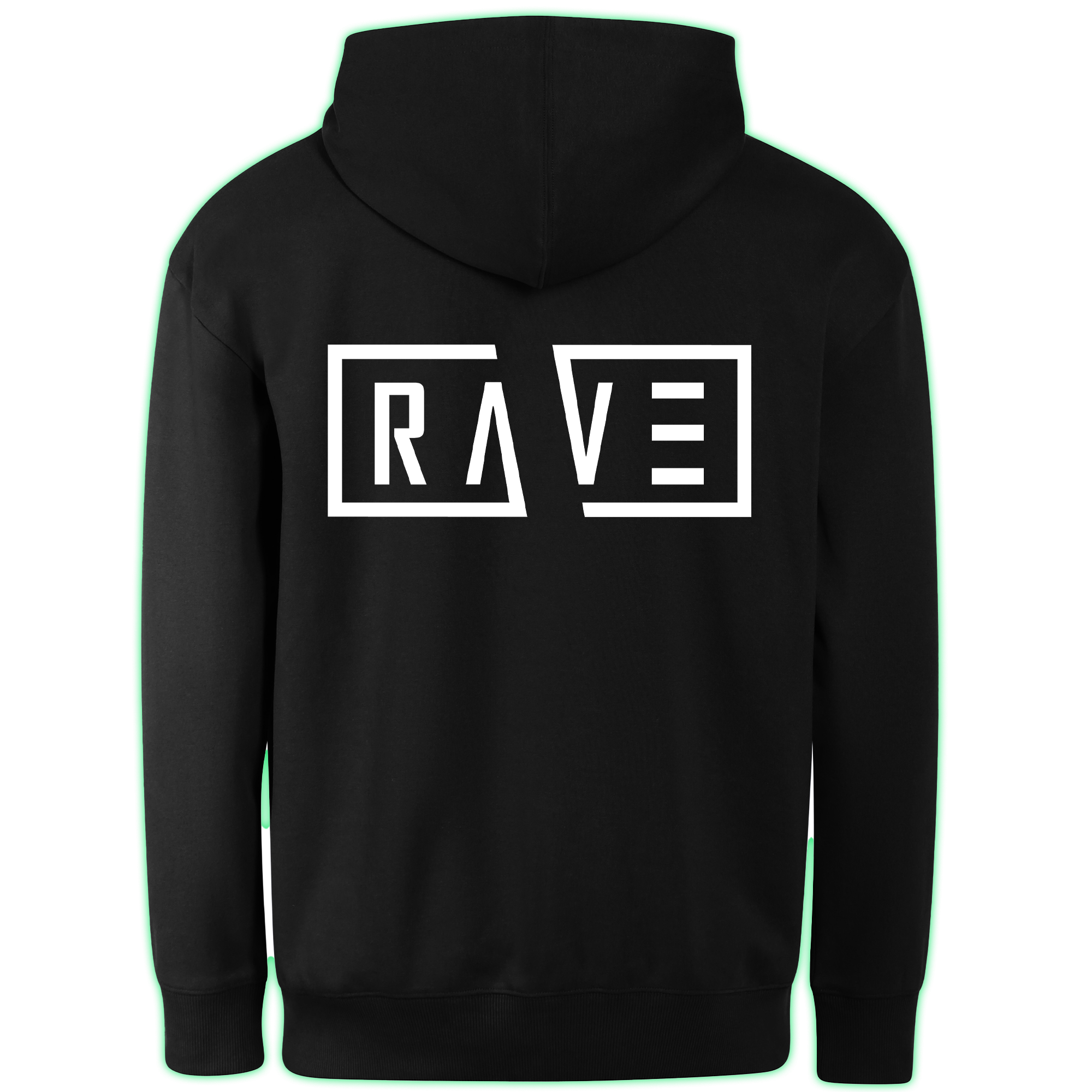 RAVE hoodie back print