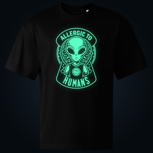 ALLERGIC TO HUMANS oversized t-shirt