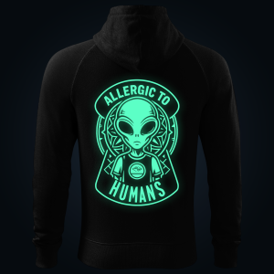 ALLERGIC TO HUMANS zipped hoodie