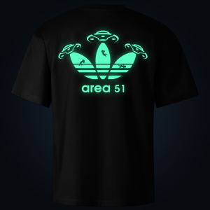 Area 51 oversized t-shirt backprint