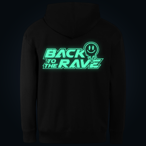 BACK TO THE RAVE hoodie back print