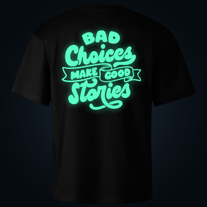 Bad Choices oversized t-shirt backprint