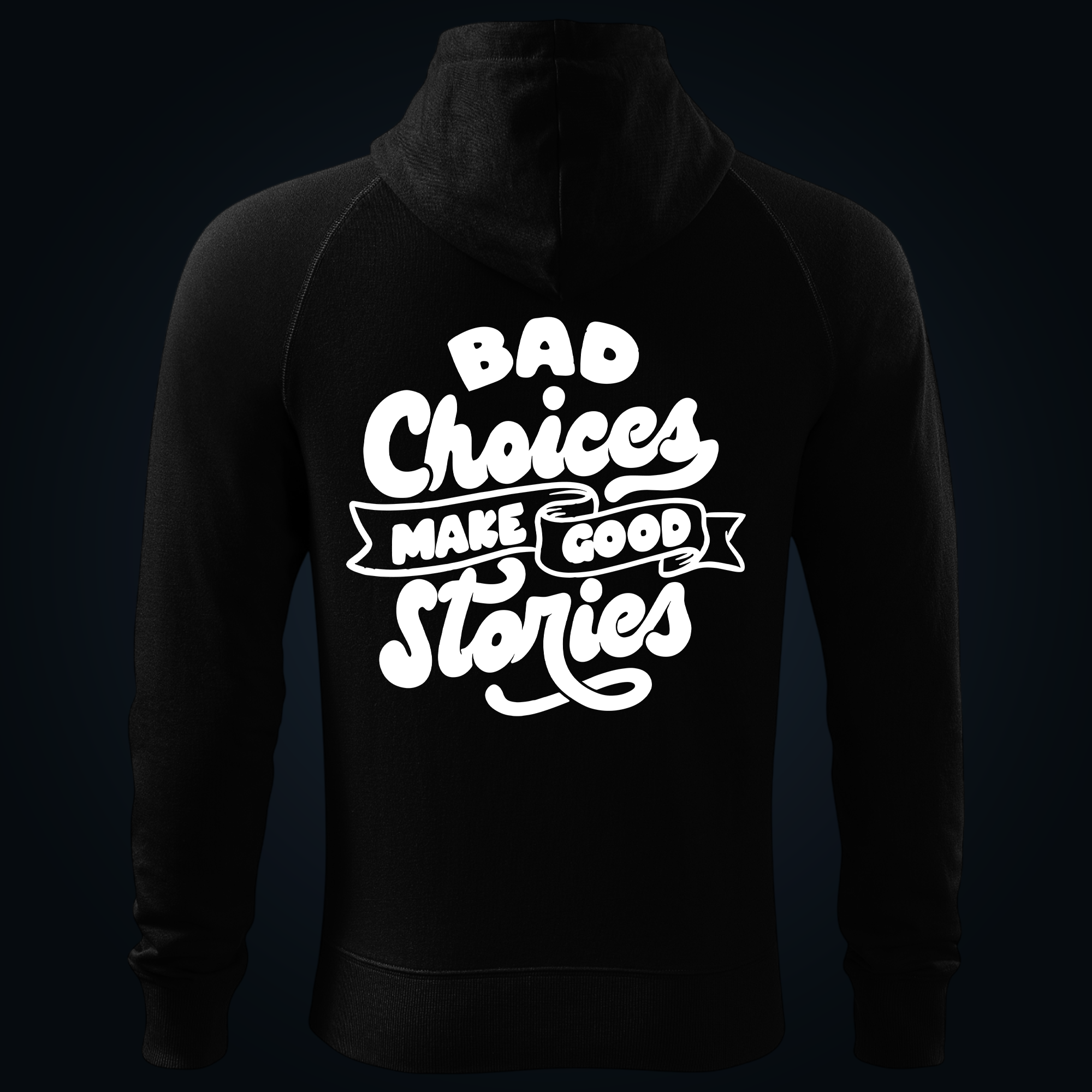 Bad Choices zipped hoodie - Image 2