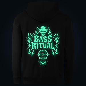 BASS RITUAL hoodie back print
