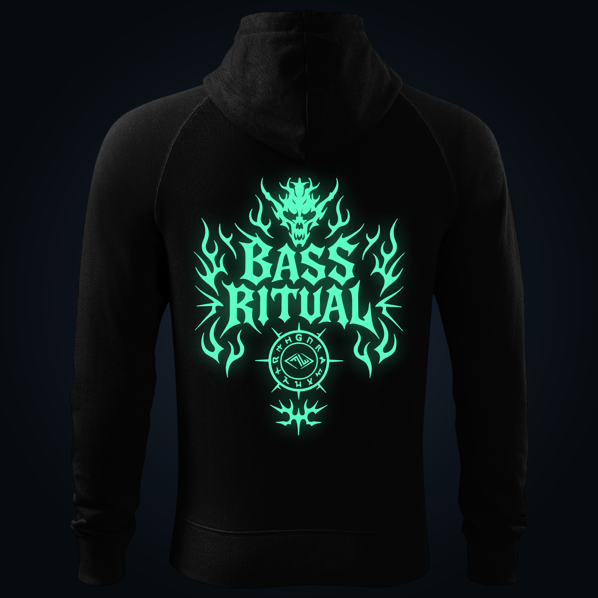 BASS RITUAL zipped hoodie