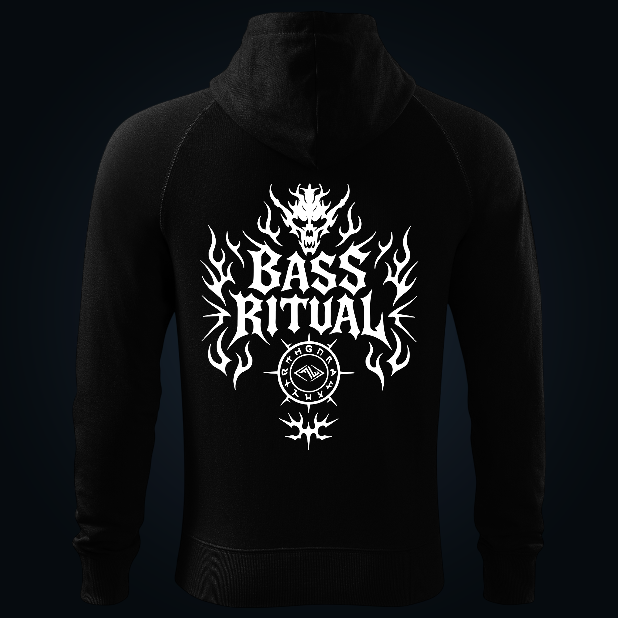 BASS RITUAL zipped hoodie - Image 2