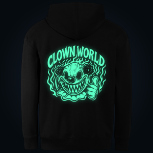 CLOWN WORLD hoodie back print