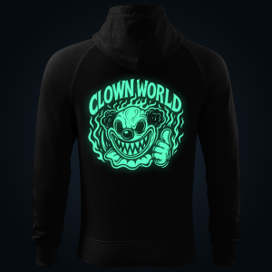 CLOWN WORLD zipped hoodie
