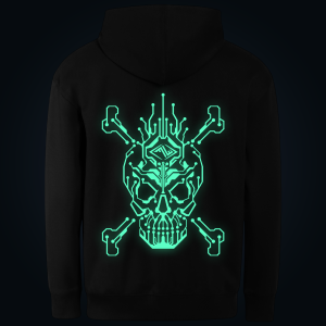 CYBER PIRATE hoodie back print