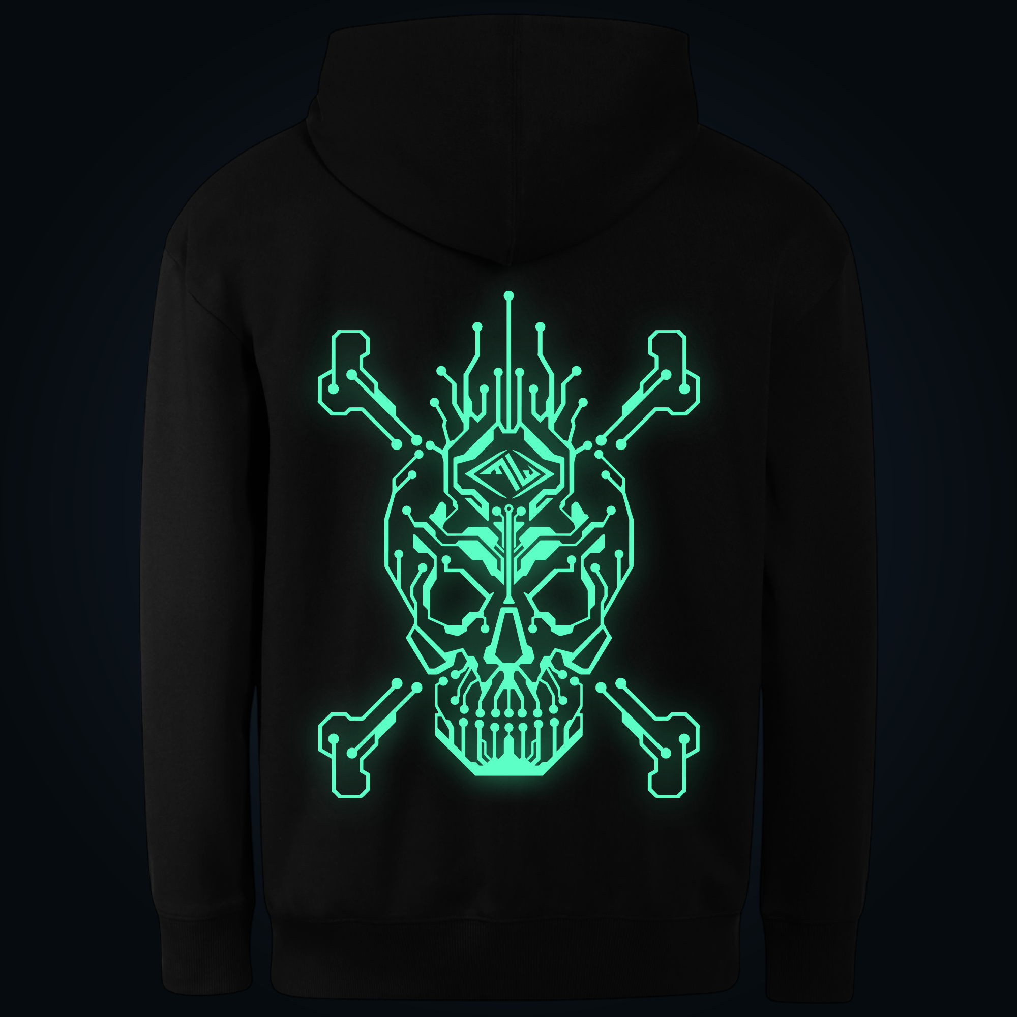 CYBER PIRATE hoodie back print