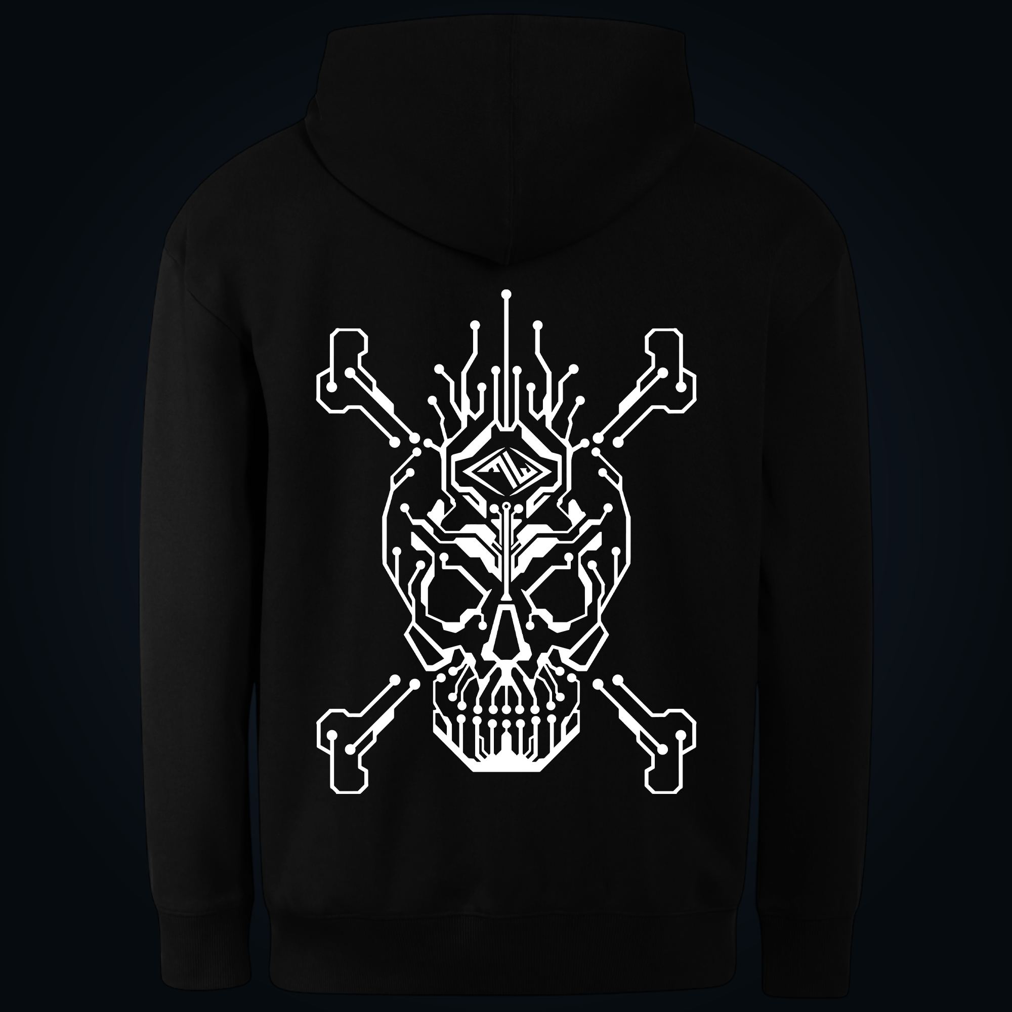 CYBER PIRATE hoodie back print - Image 2