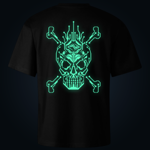 Cyber Pirate oversized t-shirt backprint