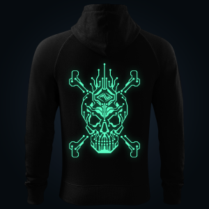 Cyber Pirate zipped hoodie