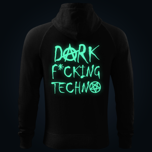 Dark Techno zipped hoodie