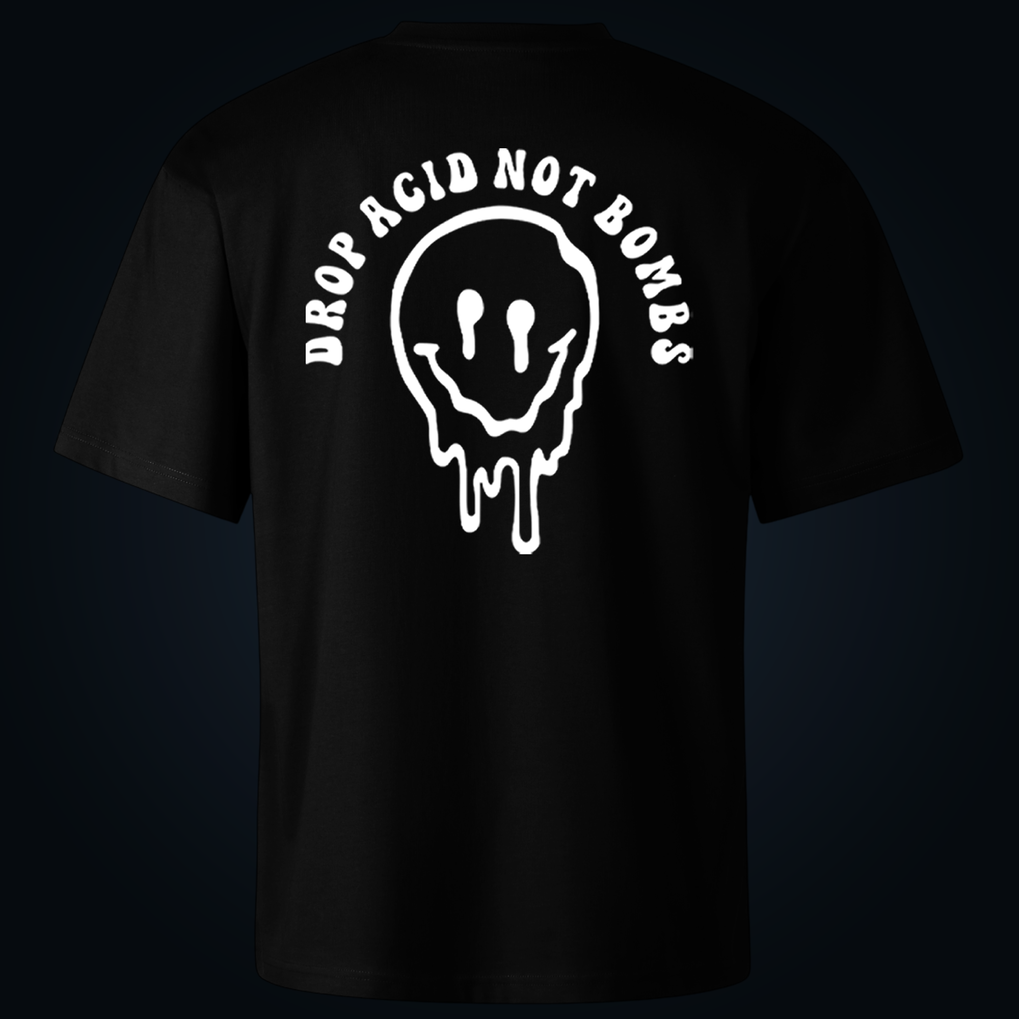 Drop Acid Not Bombs oversized t-shirt backprint - Image 2