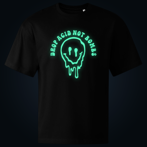 Drop Acid Not Bombs oversized t-shirt