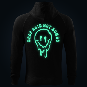 Drop Acid Not Bombs zipped hoodie