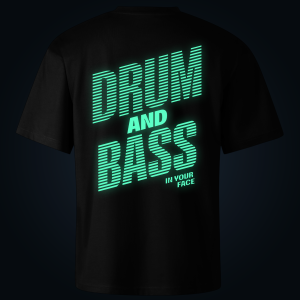 DRUM AND BASS oversized t-shirt backprint