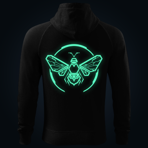 Electric Bee zipped hoodie