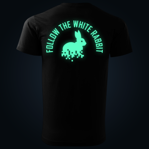 Follow The White Rabbit back print