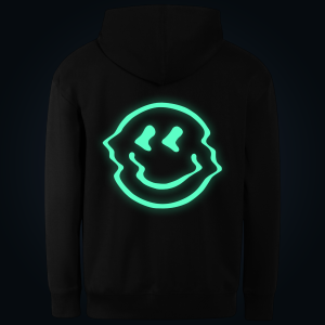 GLITCHED hoodie back print