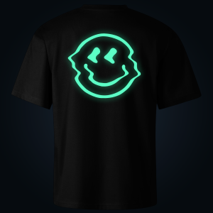 Glitched oversized t-shirt backprint