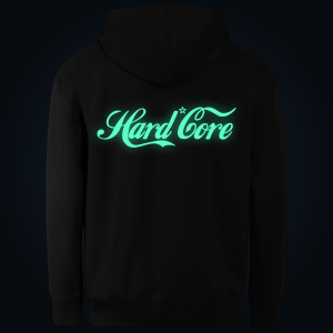 HARD CORE hoodie back print