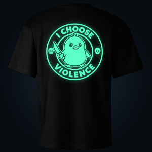 I CHOOSE VIOLENCE oversized t-shirt backprint