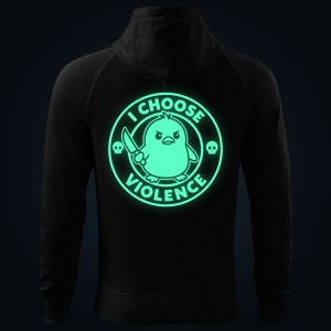 I CHOOSE VIOLENCE zipped hoodie