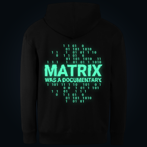MATRIX WAS A DOCUMENTARY hoodie back print