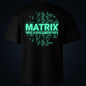 Matrix Was A Documentary oversized t-shirt backprint