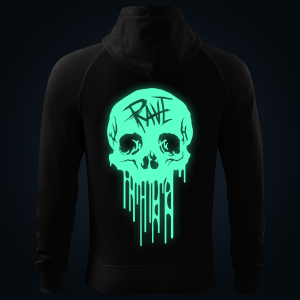 Melting Skull zipped hoodie