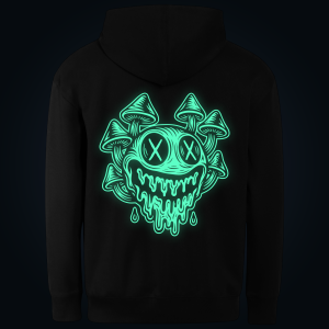 MUSHROOM SMILE hoodie back print