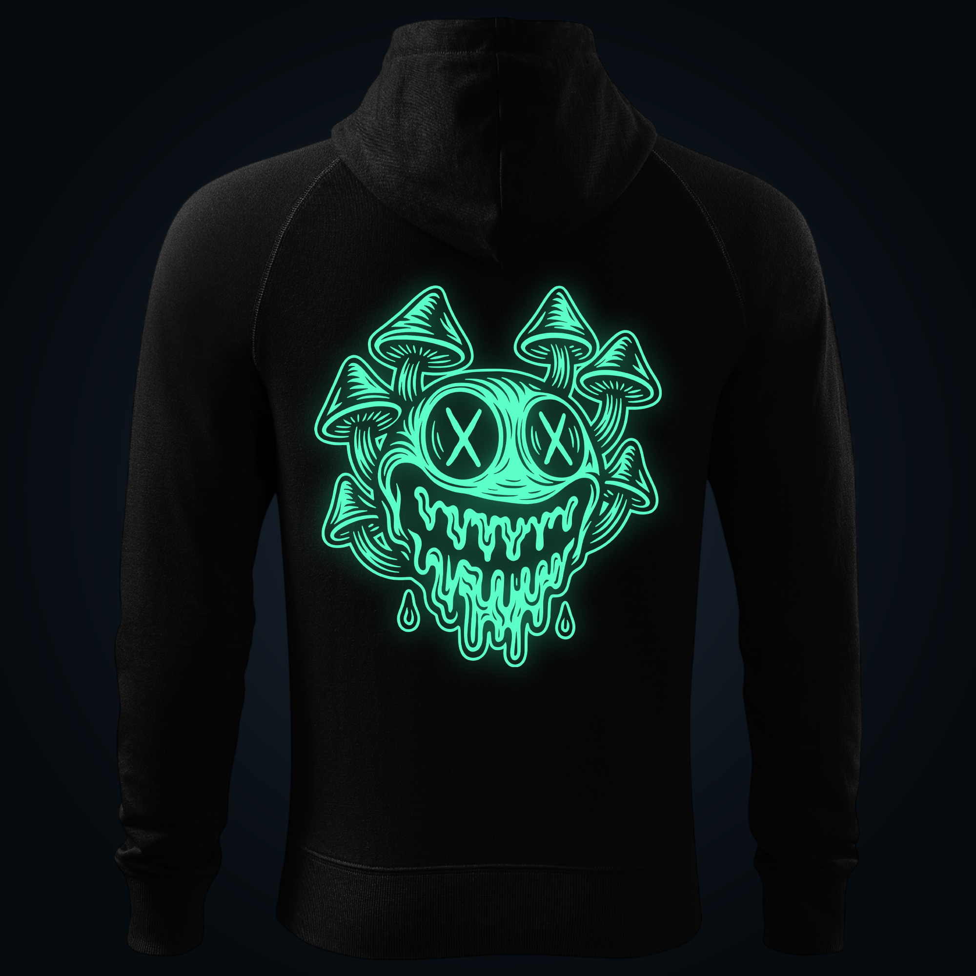 MUSHROOM SMILE zipped hoodie