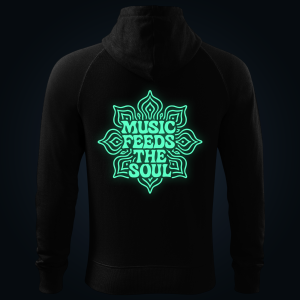 MUSIC FEEDS THE SOUL zipped hoodie