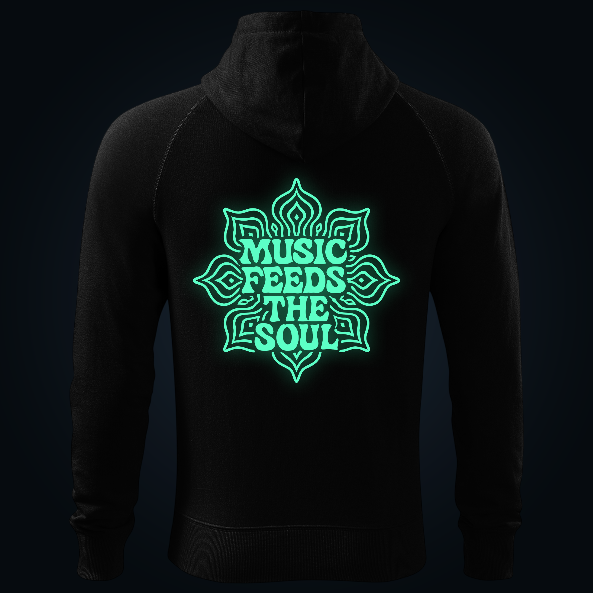 MUSIC FEEDS THE SOUL zipped hoodie