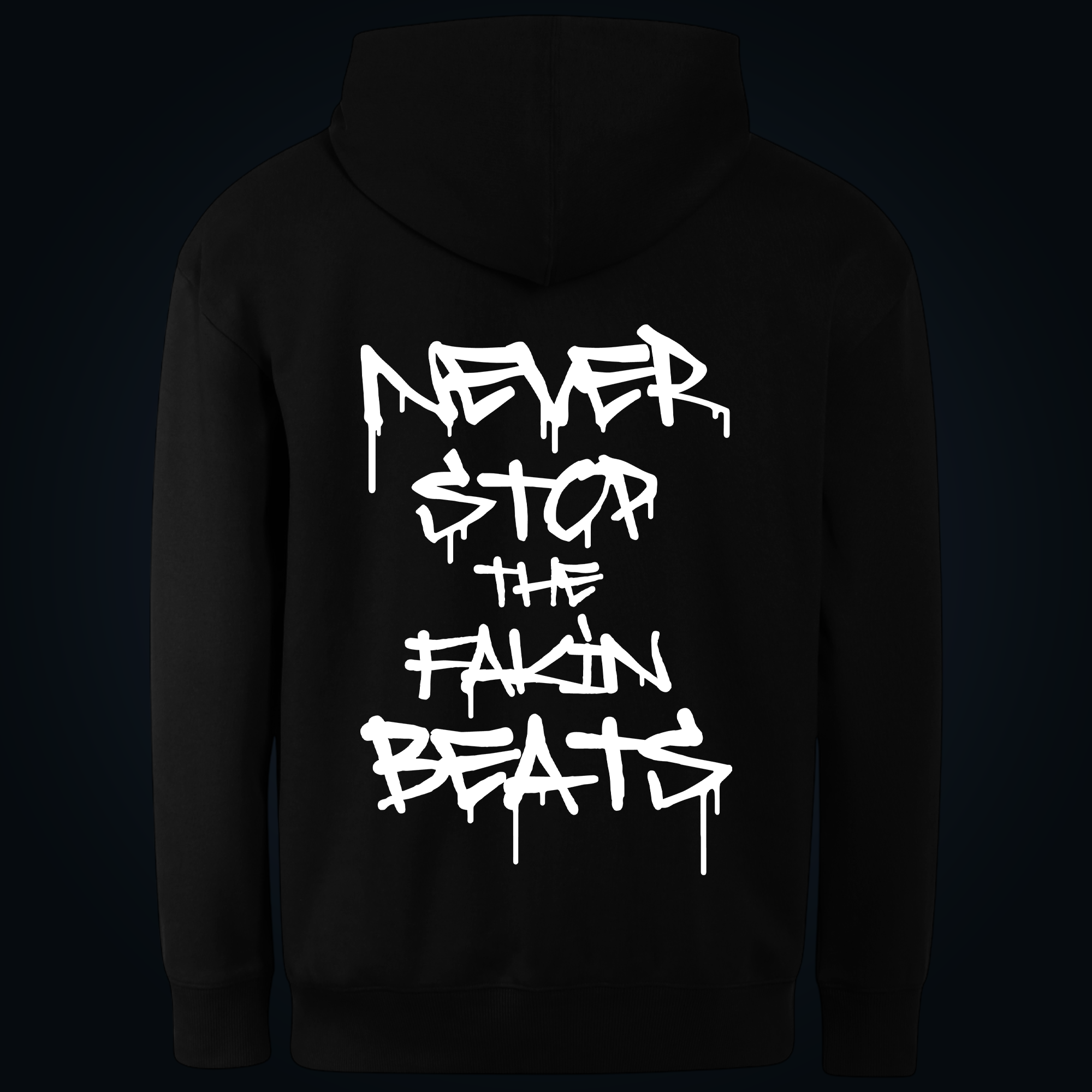 NEVER STOP hoodie back print - Image 2