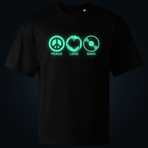 Peace, Love, Rave oversized t-shirt