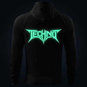 Techno zipped hoodie