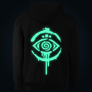 TRIBAL EYE hoodie back print