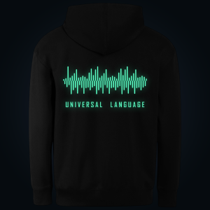 UNIVERSAL LANGUAGE hoodie back print
