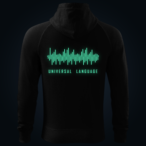 Universal Language zipped hoodie