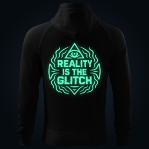 REALITY IS THE GLITCH zipped hoodie