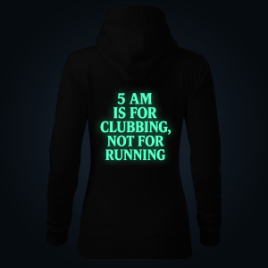 5 AM women's hoodie back print