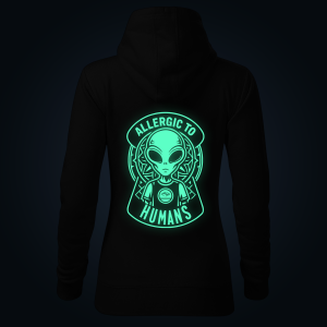 ALLERGIC TO HUMANS women's hoodie back print