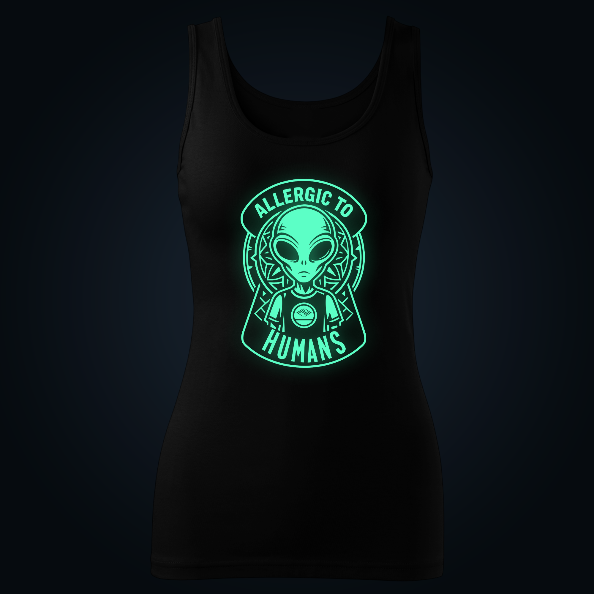 ALLERGIC TO HUMANS tank top women