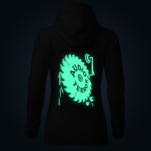 Audio Terror women's hoodie back print