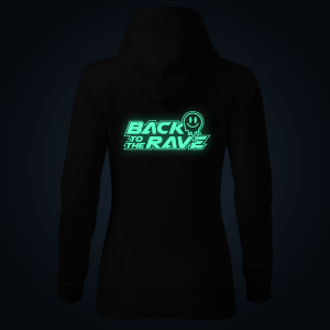 Back To The Rave women's hoodie back print