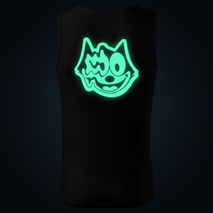 Cat tank top men back print