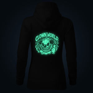 CLOWN WORLD women's hoodie back print
